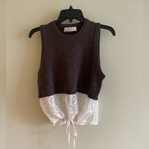 Sea NY knitted combo vest. Brand new from sample sale